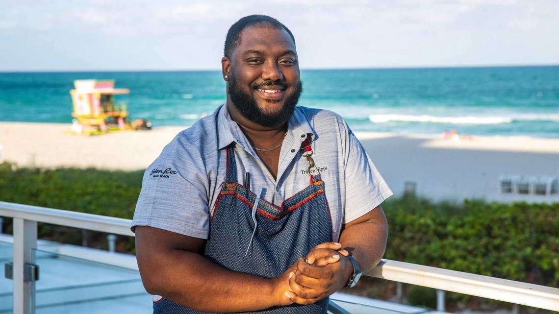 Tristen Epps, executive chef for Ocean Social restaurant at the Eden Roc Miami Beach, is a semi finalist for the 2024 James Beard Awards. ‘It’s validating,’ he says of the honor.