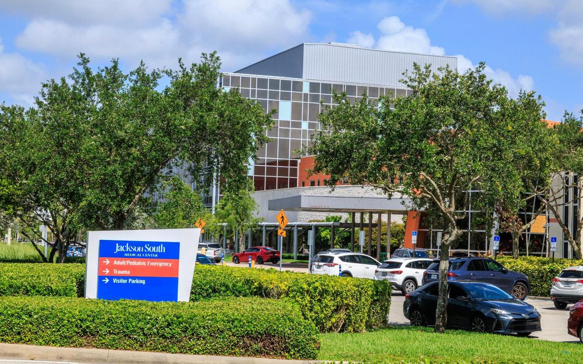View of the Jackson South Medical Center on Friday, July 11, 2025.