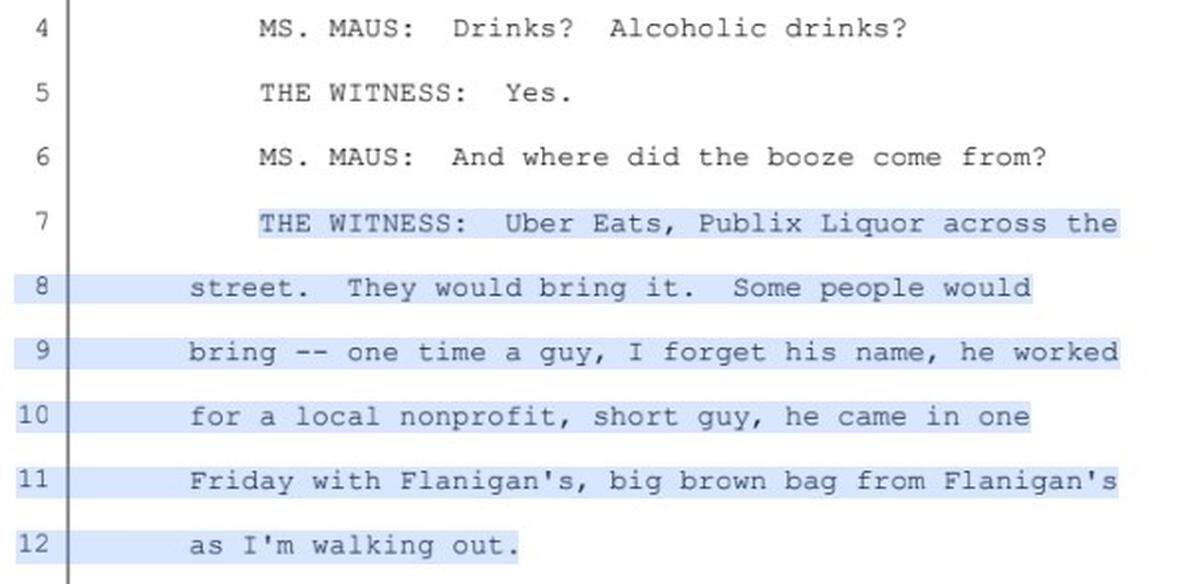 An excerpt from a sworn statement by Jason Walker, former executive director of the Omni Community Redevelopment Agency. He was telling investigators about former commissioner Alex Díaz de la Portilla’s behavior in the quasi-independent agency’s office.