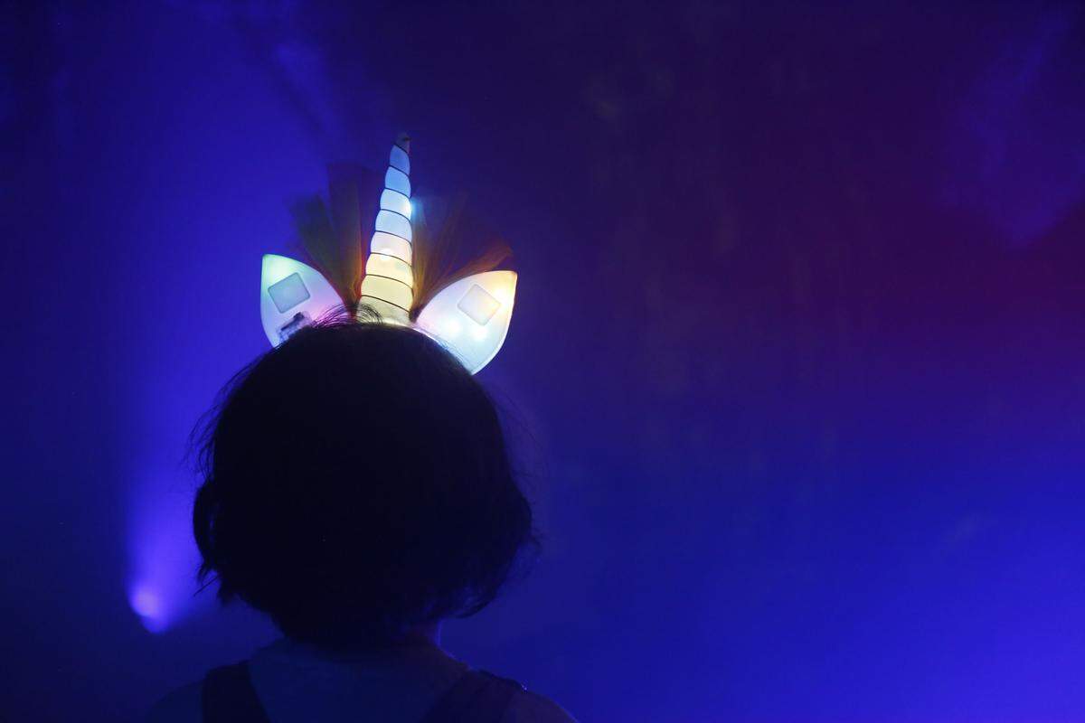Light up unicorn headbands are a must.
