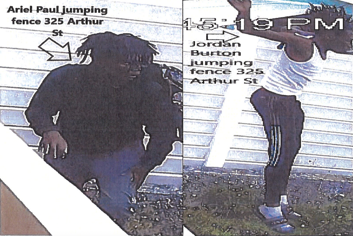 Surveillance video shows suspected Hollywood Beach Memorial Day shooting gunmen Ariel Paul and Jordan burton fleeing the scene.