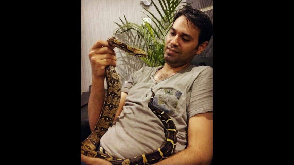 Mohammad Asghari is one of 2600 applicants seeking to become a python removal agent. A native of Iran, Asgihari owns 70 pythons and has long dreamed of working with snakes professionally. He is currently an electrical engineer.
