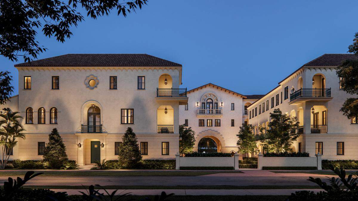 The Village of Coral Gables will include 48 condominiums, duplexes and townhouses. This is a rendering of residences and a courtyard.