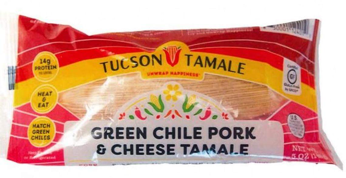 Tucscon Tamale Green Chile Pork & Cheese Tamale