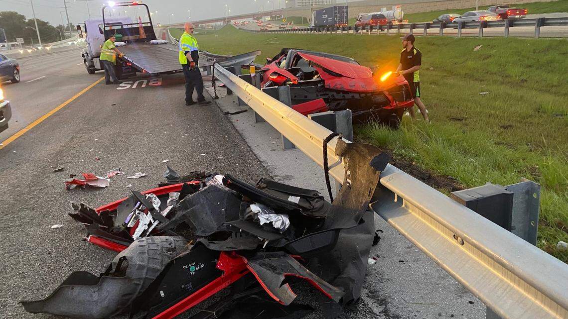 One person was killed in a crash on the Dolphin Expressway early Monday.