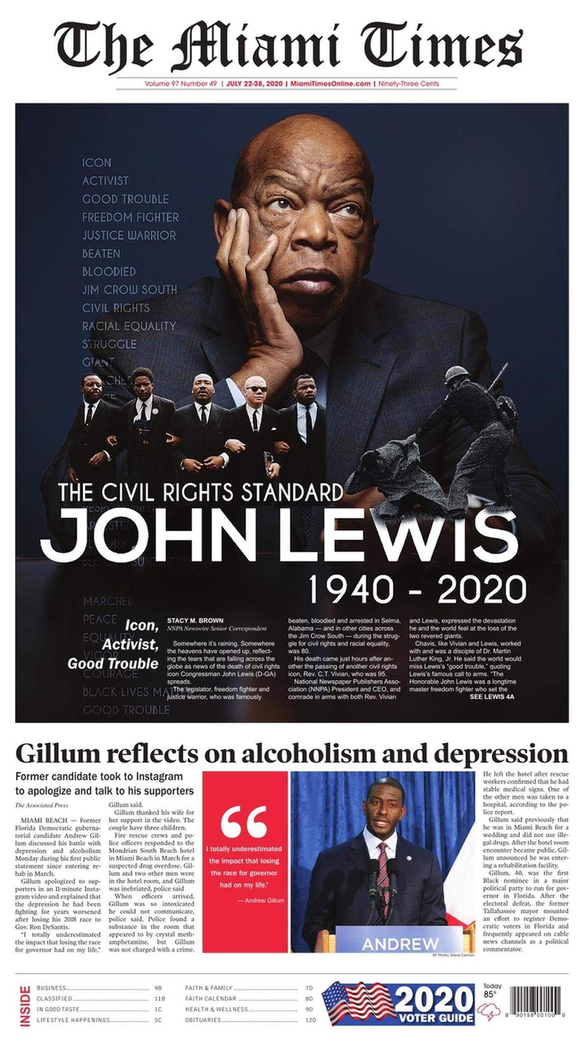 The Miami Times front page for the week of July 22-28.