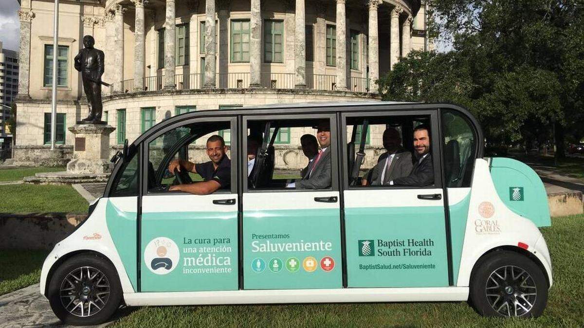 The city of Coral Gables offers Freebee ride service to take more cars off the road.