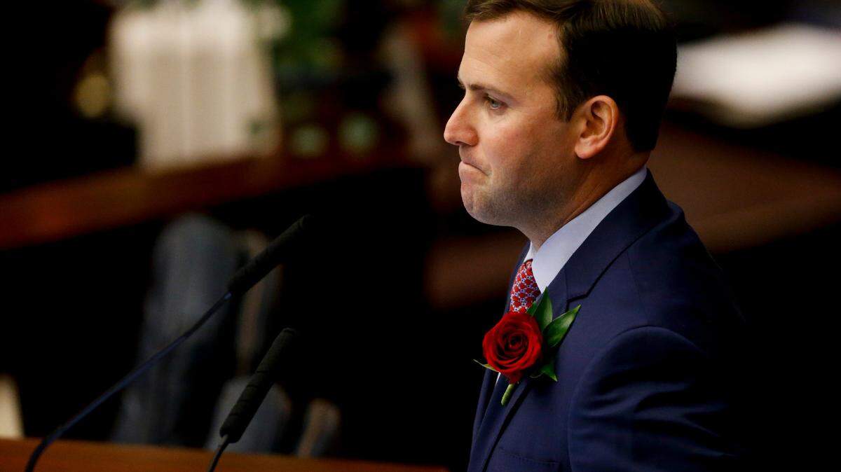 House Speaker Chris Sprowls, R- Palm Harbor, speaks during the house session of the Florida Legislature at the Capitol in Tallahassee on Tuesday, March 2, 2021.
