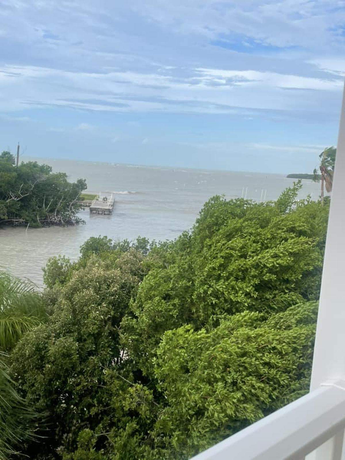 Storm surge from Hurricane Helene submerges an island off Sombrero Beach in the Middle Keys city of Marathon Thursday, Sept. 26, 2024.