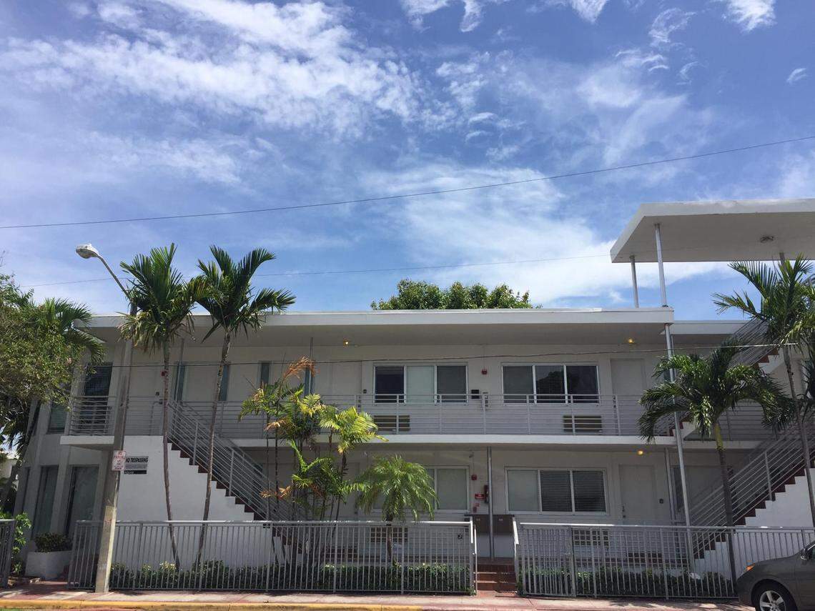 A decade ago this 1940s Miami Beach apartment building was home to construction workers and grocers. Now, all eight units are legal short term rentals.