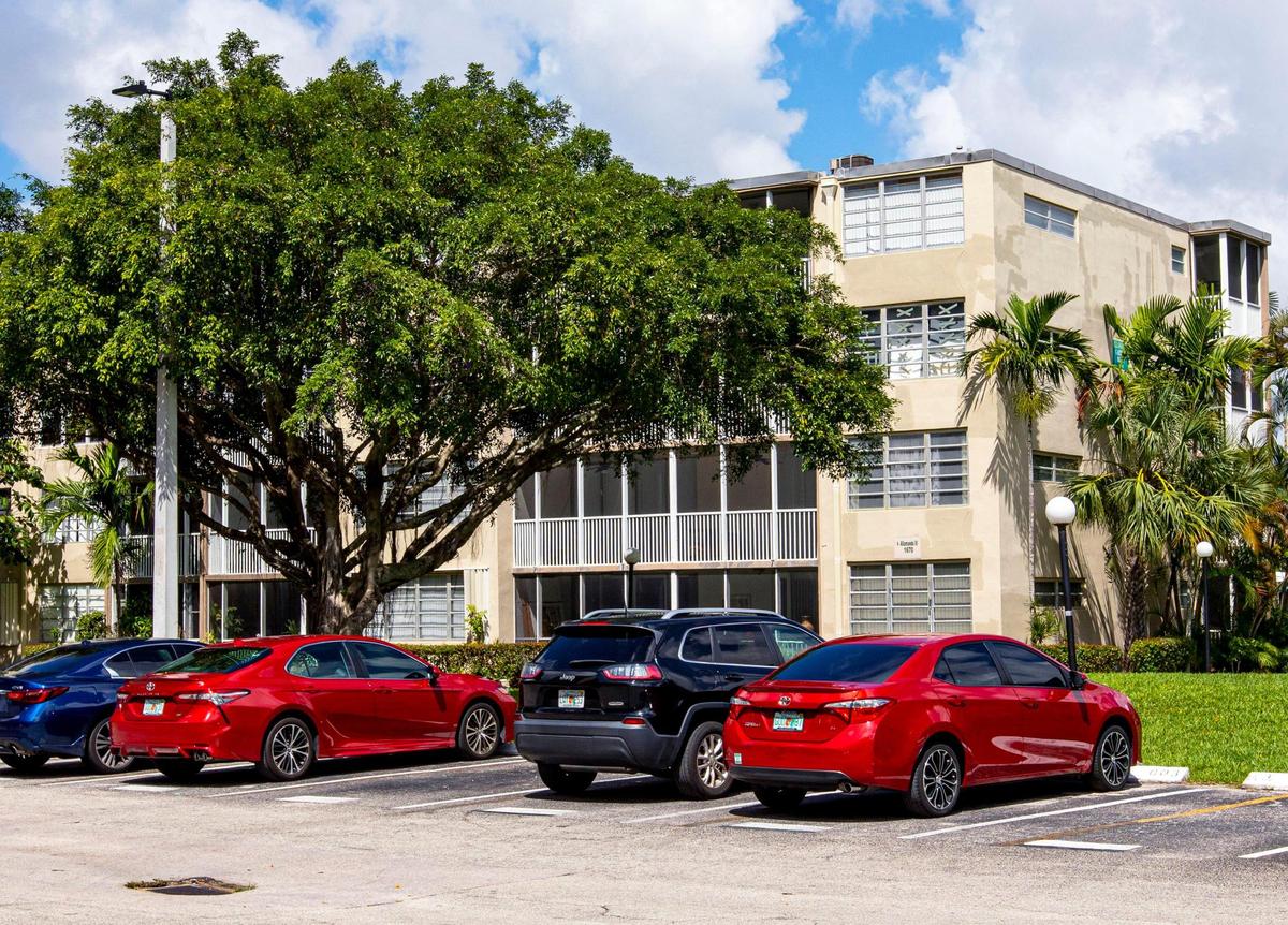 A view of Jade Winds, which has undergone a 13-year-long process to complete its 40-year recertification requirement with Miami-Dade County, in North Miami Beach, Florida, on Thursday, July 15, 2021.