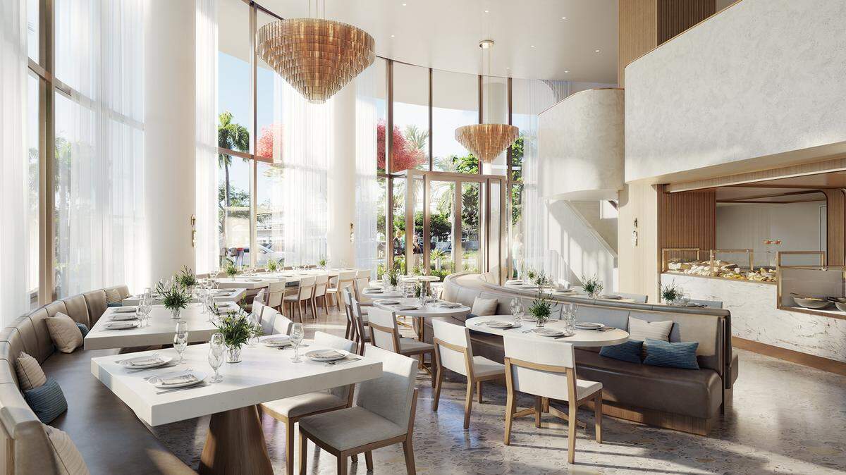 A rendering shows the bright, airy feel of La Bottega, coming to Coconut Grove.