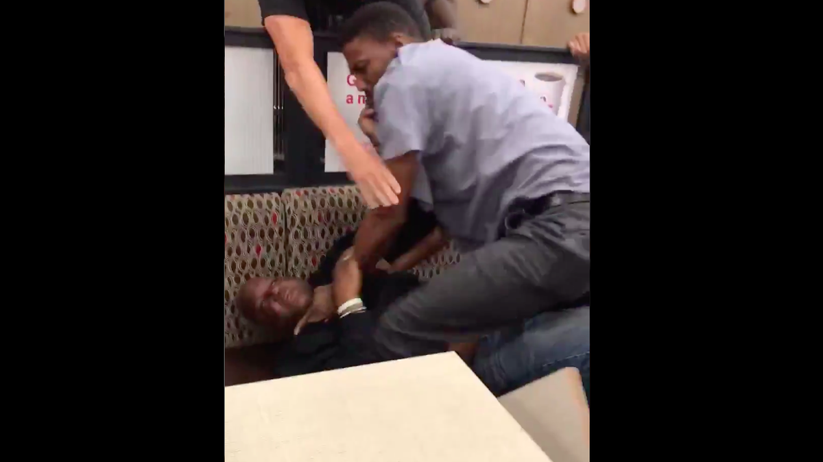 A manager has been fired and a customer charged with assault after a l fight broke out in a DC area Chick-fil-A. Police say the patron was shouting at customers and wouldn’t leave, and threw a punch at the manager, sparking the fight.