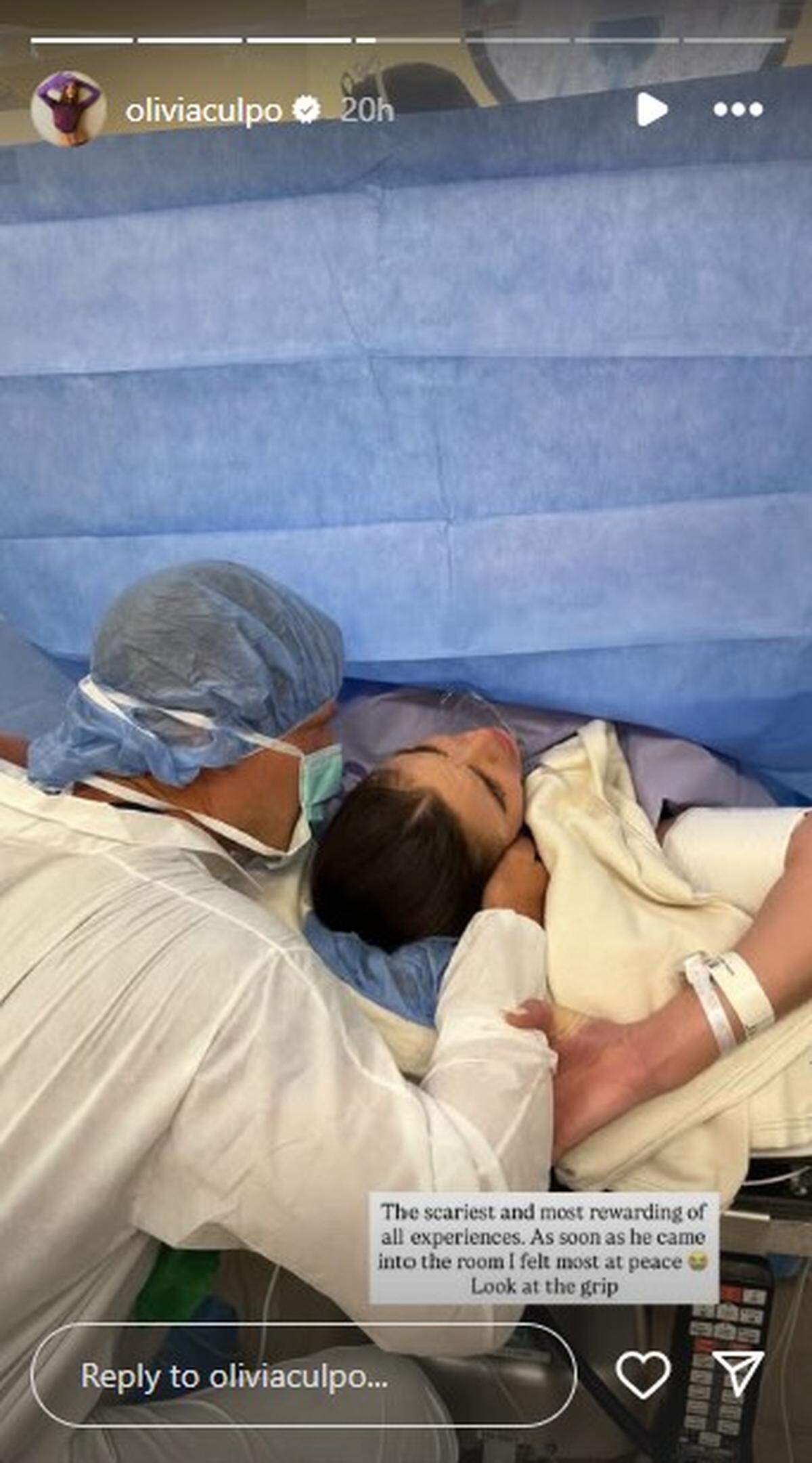 olivia culpo instagram story birth