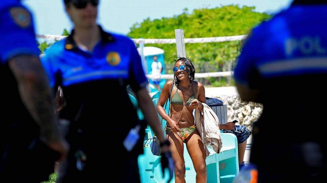 Police officers were in force during Urban Beach Week festivities on South Beach in 2016. The NAACP is concerned about a new police enforcement strategy ahead of Memorial Day weekend this year.