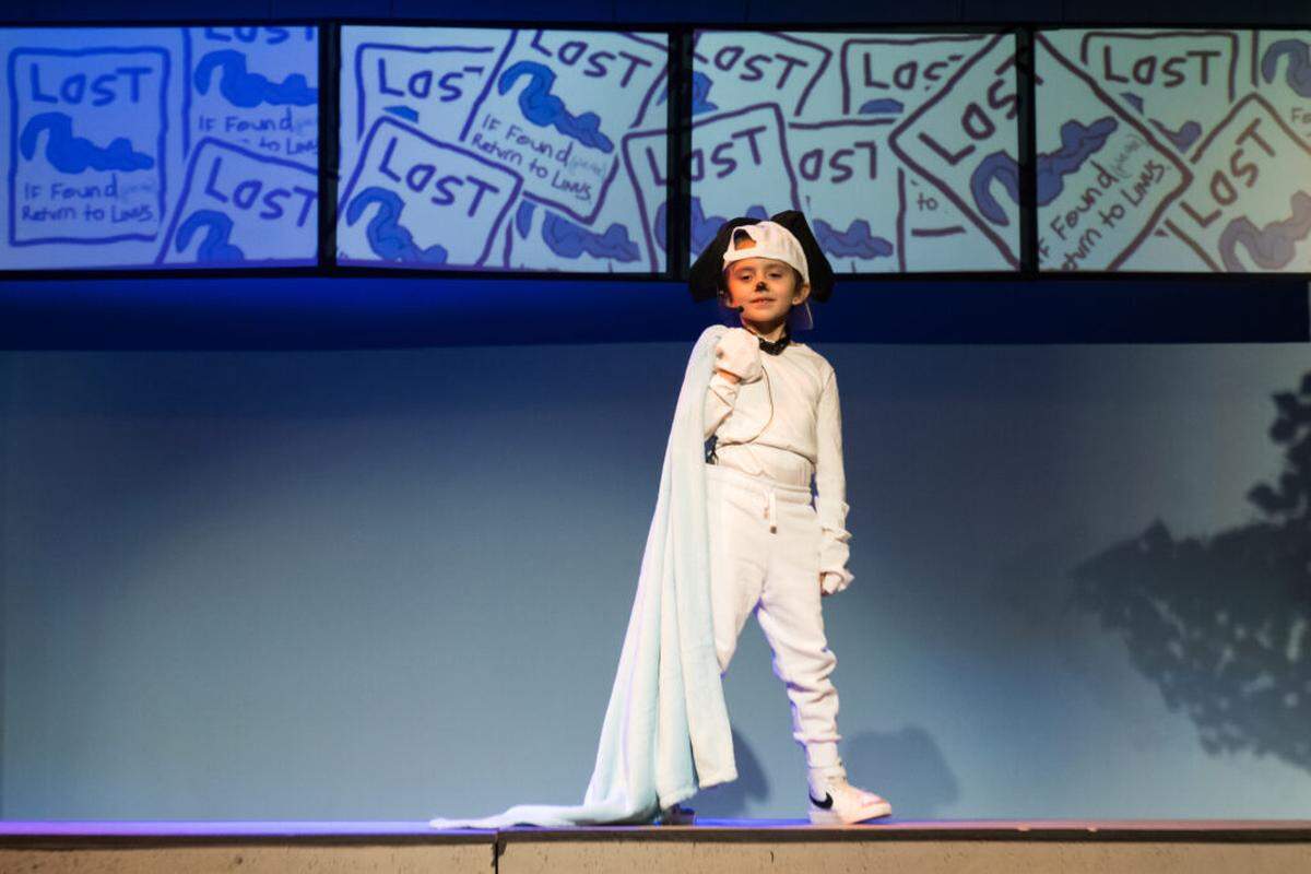 Ivy Rose Linares is one of about twenty students from the Miami Children’s Museum Charter School to play the role of Snoopy.