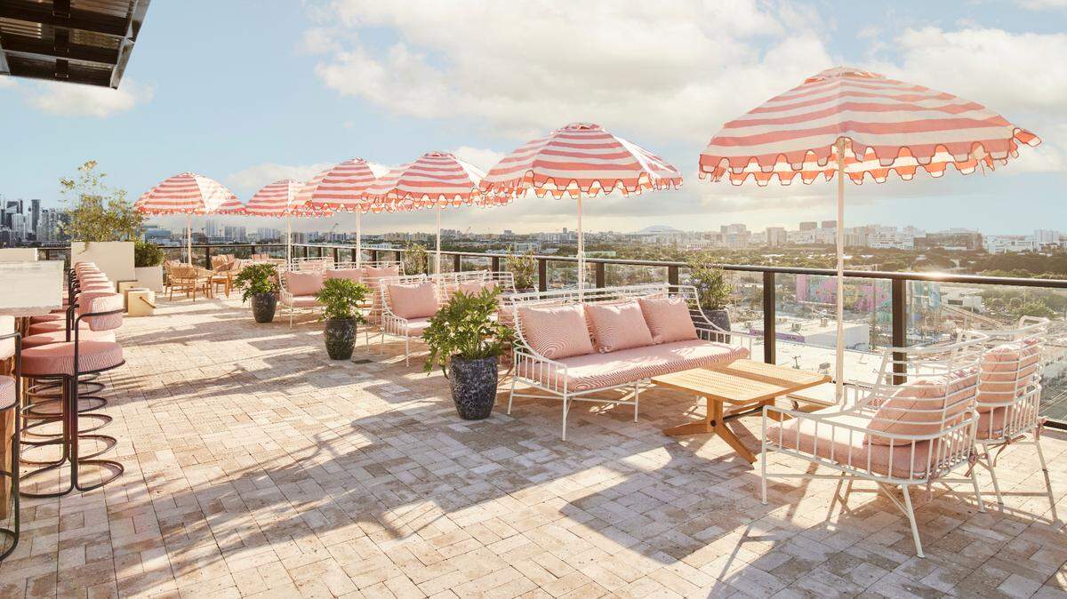 The pool deck at the Arlo Hotel in Wynwood.