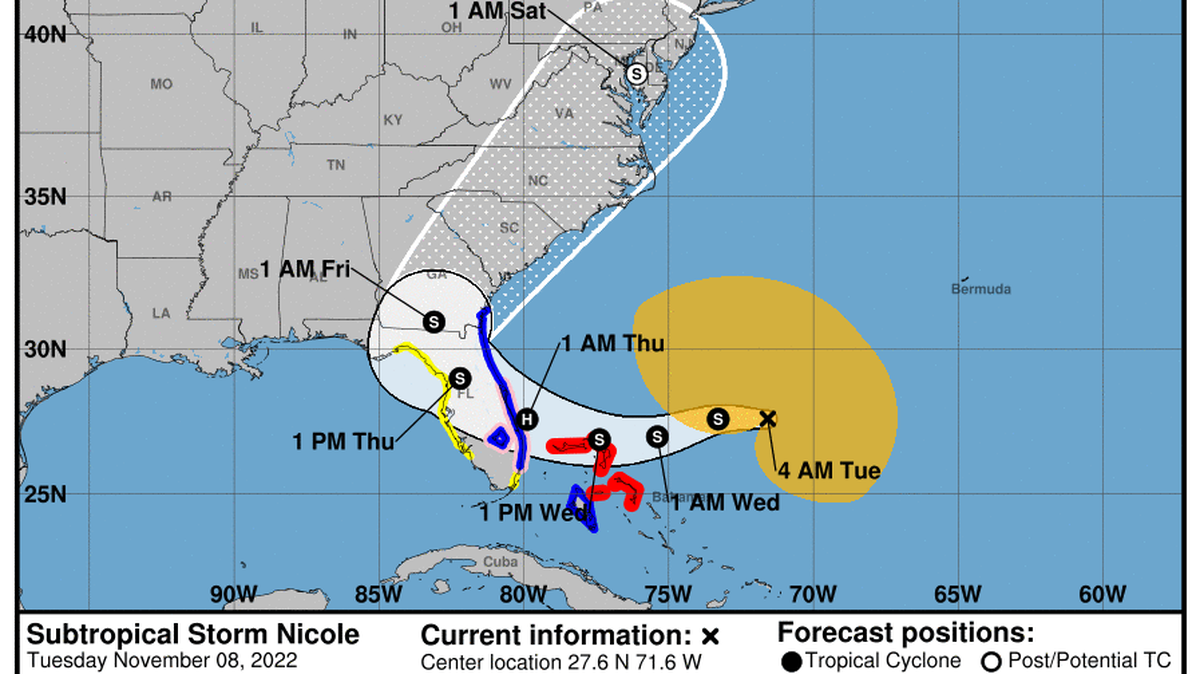 Are you under a watch or warning ahead of Nicole? Here are the alerts for Florida coast