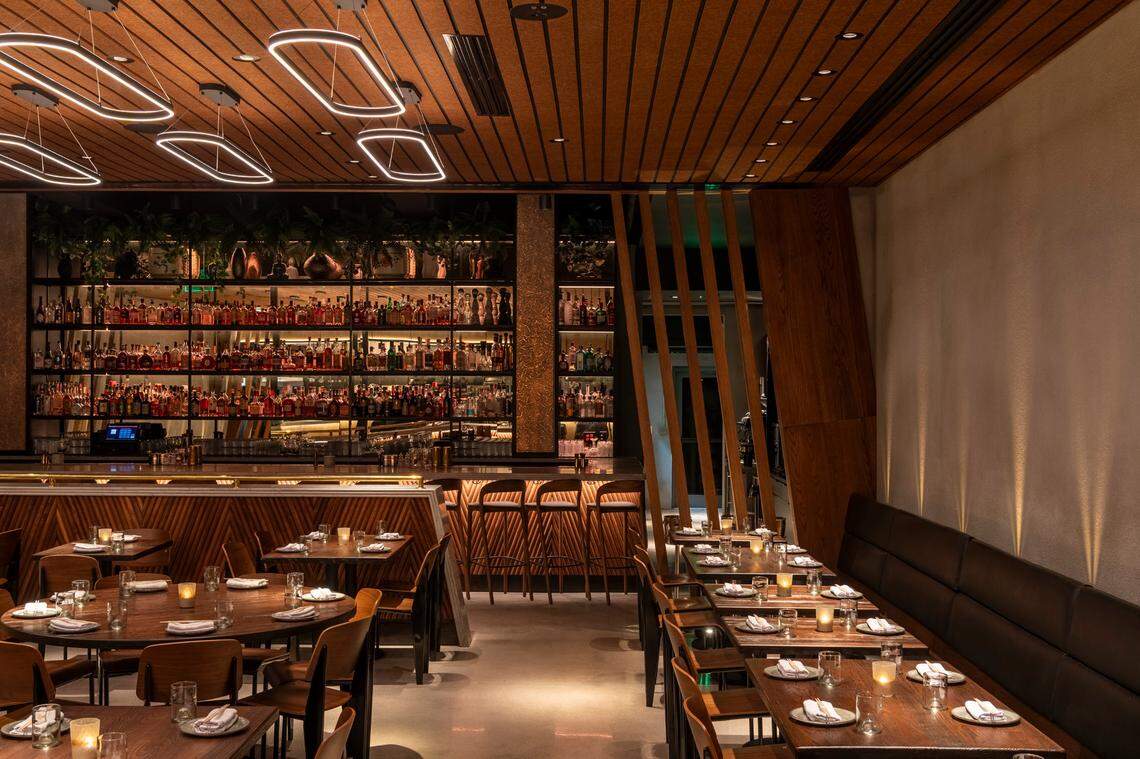The bar and dining area at KYU.