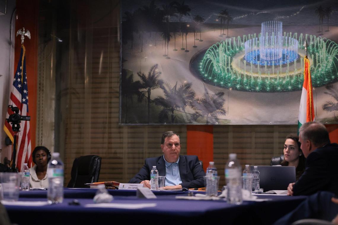 City of Miami Commissioner Joe Carollo, also the chairman of the Bayfront Park Management Trust, speaks to the board of trustees during a special meeting at Bayfront Park Management Trust office in downtown Miami on Friday, Dec. 20, 2024.