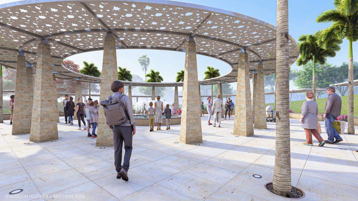 the final design chosen for the memorial honoring the victims of the 2018 Marjory Stoneman Douglas High School shooting features 17 obelisks, one for each victim. California-based artist Gordan Huether’s design was chosen from six finalists.