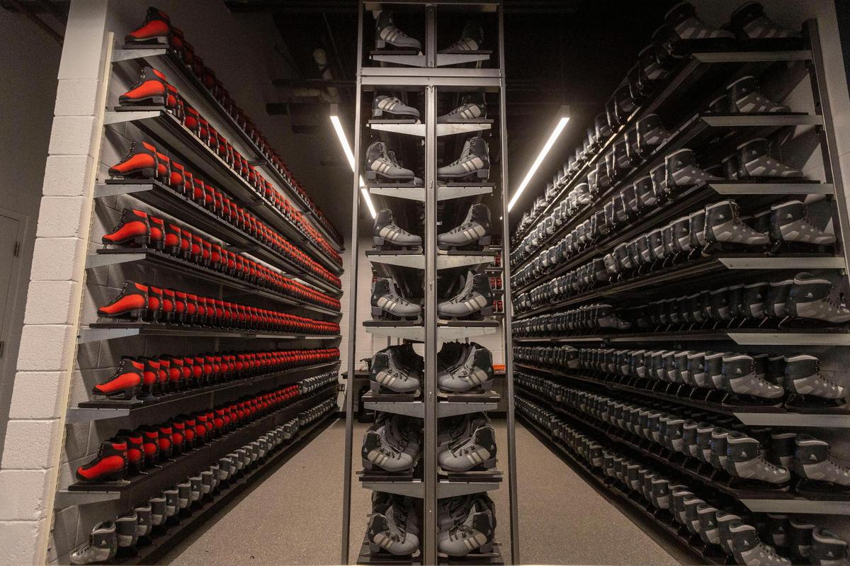 Rental skates at the Baptist Health IcePlex in Fort Lauderdale.
