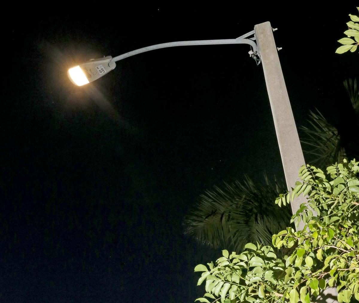 Neighbors object to the new street lights at Southwest 112th Avenue and 165th Terrace in South Miami-Dade, June 20, 2019. They are opposed to the new LED lights replacing the sodium vapor lights.
