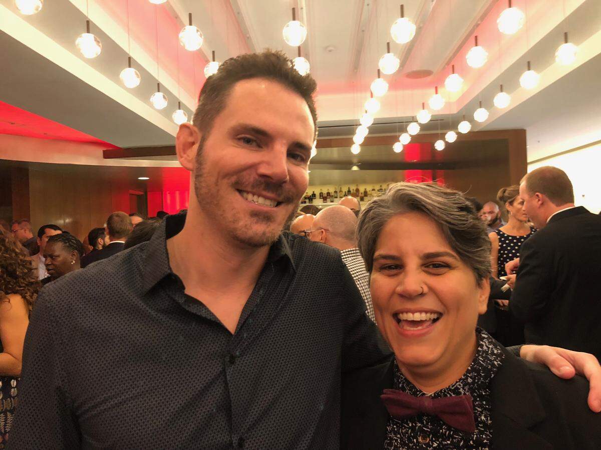 Honorees John Byrne and Charo Valero on Thursday, Sept. 13, at the 2018 SAVE Luminary Awards at Bacardi USA headquarters in Coral Gables.