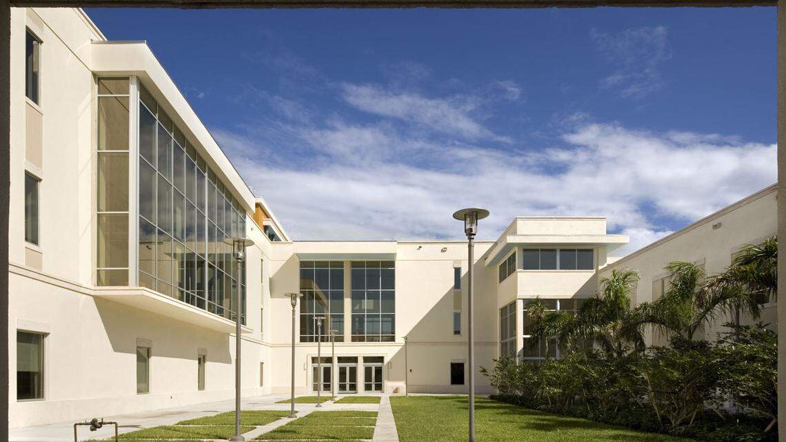 North courtyard of FIU Law School in Miami.