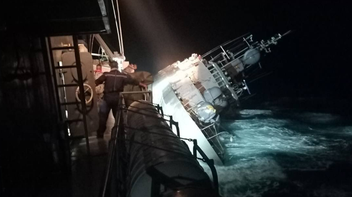 A Thai warship capsized in the Gulf of Thailand, prompting a rescue effort, officials said. Dozens of sailors are still missing.