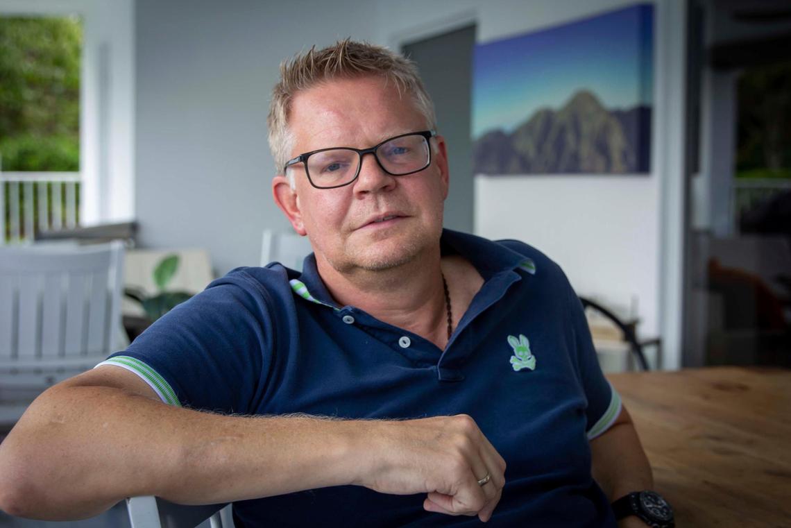 Matthias Krull, a former Swiss banker, poses for a portrait at his home in Miami on March 18, 2021. For two decades, Krull played a singular role in Venezuela as the go-to private banker for government insiders, before pleading guilty to conspiracy to commit money laundering in Miami federal court in 2018.