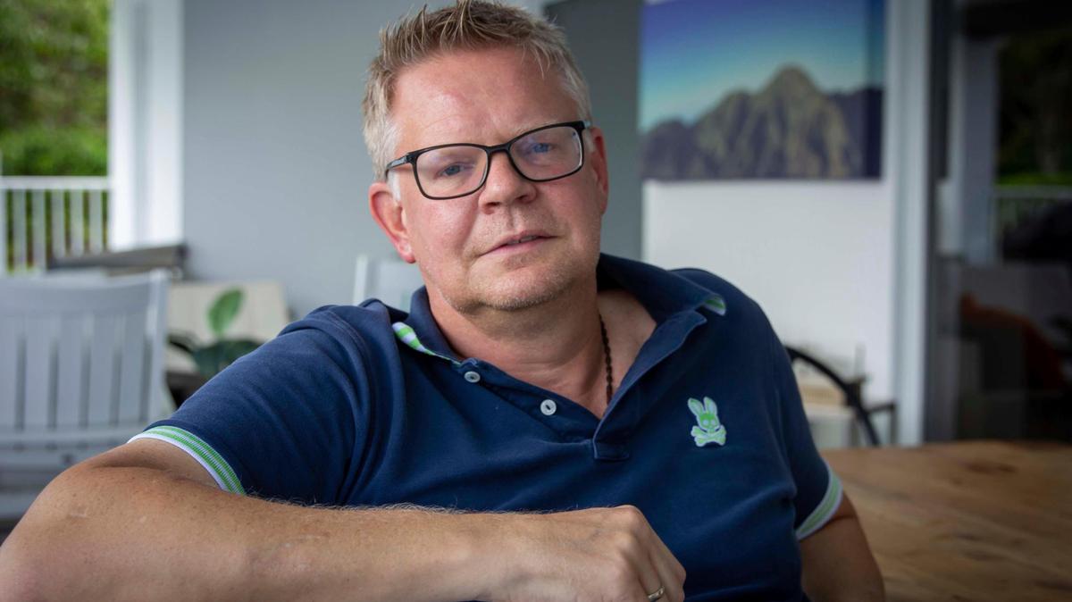 Matthias Krull, a former Swiss banker, poses for a portrait at his home in Miami on March 18, 2021. For two decades, Krull played a singular role in Venezuela as the go-to private banker for government insiders, before pleading guilty to conspiracy to commit money laundering in Miami federal court in 2018.