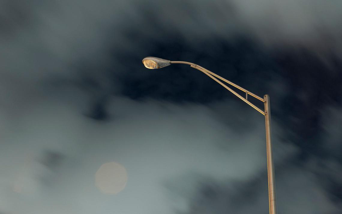 A non-working streetlight on Northwest 36th Street and 59th Avenue on Tuesday, Sept. 3, 2024, in Miami, Fla.