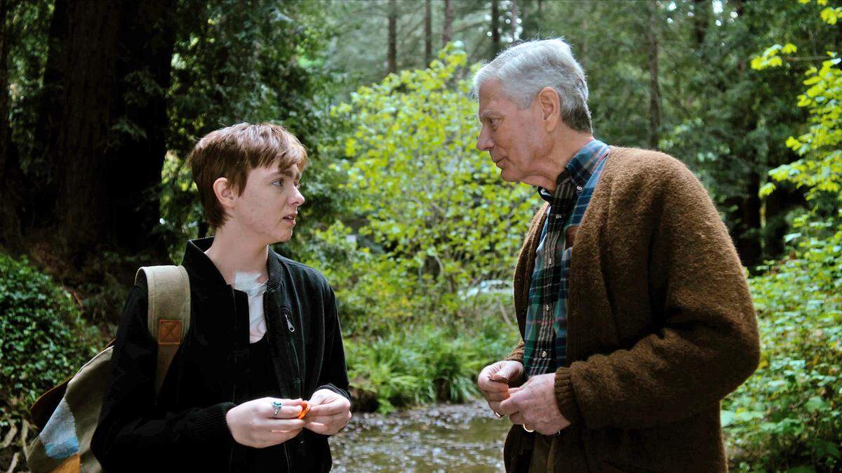 Elsie Fisher (izquierda) y Stephan Lang protagonizan 'Avenue of the Giants'. En la película, Herbert Heller, sobreviviente del Holocausto, se relaciona con Abbey, una adolescente con problemas.