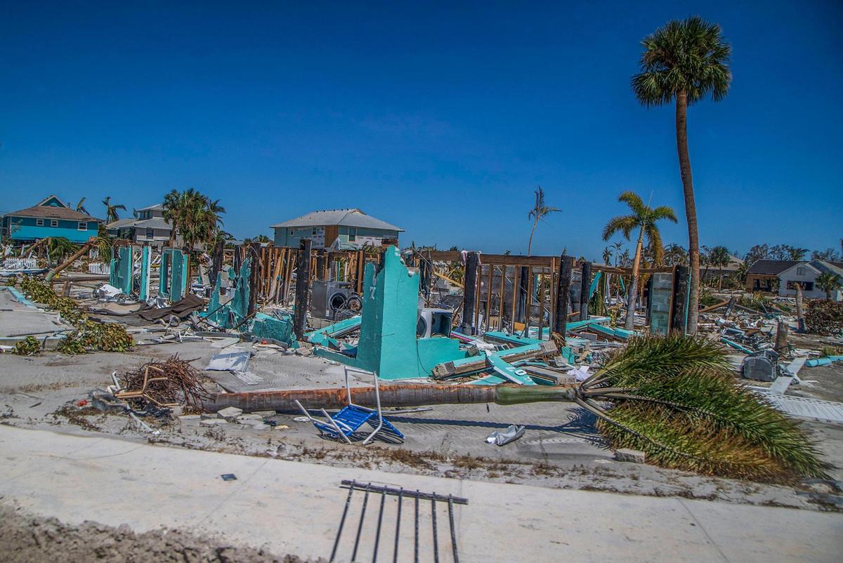 Scenes of destruction along Estero Boulevard in Fort Myers Beach two days after Hurricane Ian hit Florida’s west coast as a Category 4 storm, on Friday September 30, 2022.