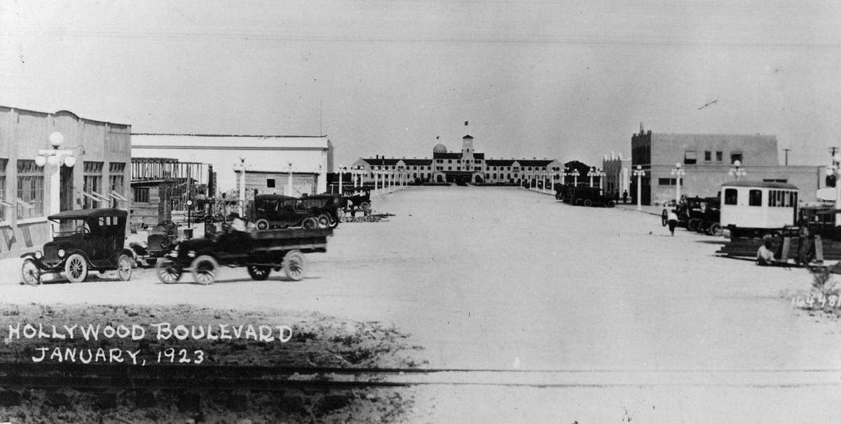 Hollywood Boulevard in 1923