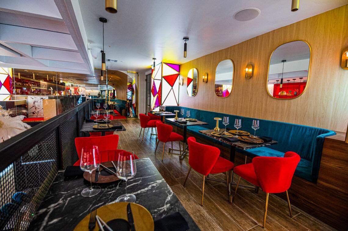 Aka, the upstairs lounge at Crudos Art House in Coral Gables, specializes in whiskey.