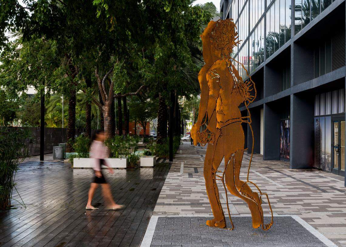 Miami Worldcenter Associates invested $5 million in public art to adorn its 27-acre development. Above: A mural by Zadok Ben-David.