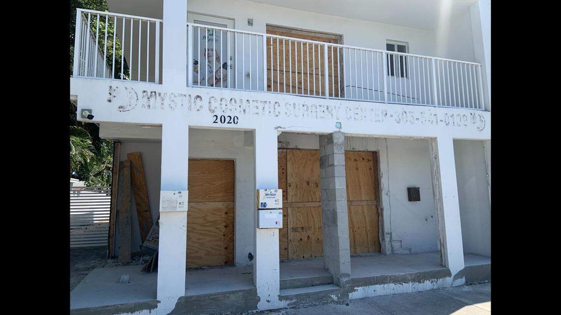 The home of New World Medical & Mystic Cosmetic Surgery, 2020 SW First St. in Miami, is under renovation.