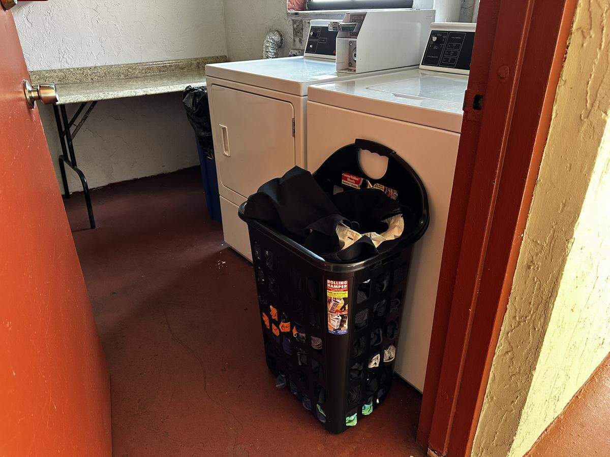 Stephen McKenzie’s basket of laundry he left behind before murdering his partner, Julie Cruz, their two children and a child of hers. He also injured another of her children before shooting himself — both were hospitalized.