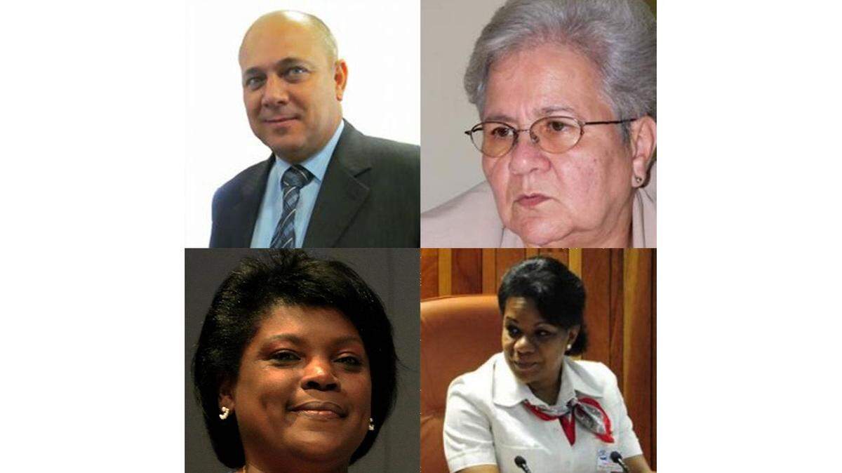 From left to right: Roberto Tomás Morales Ojeda, Gladys María Bejerano Portela, Betriz Jhonson Urrutia and Inés María Chapman.