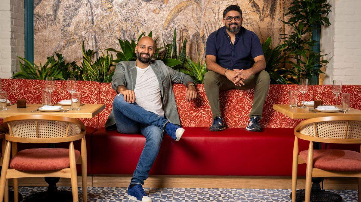 Chef Niven Patel (right) and business partner Mohamed Alkassar are opening Paya in Sunset Harbour. The restaurant will focus on upscale island cuisine with seasonal ingredients that can be sourced locally.