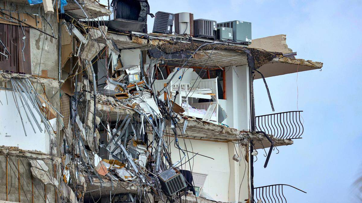 The rubble is seen as the search and rescue personnel continue the search for survivors through the rubble at the Champlain Towers South Condo in Surfside, Florida, Wednesday, June 30, 2021. The apartment building partially collapsed on Thursday, June 24.