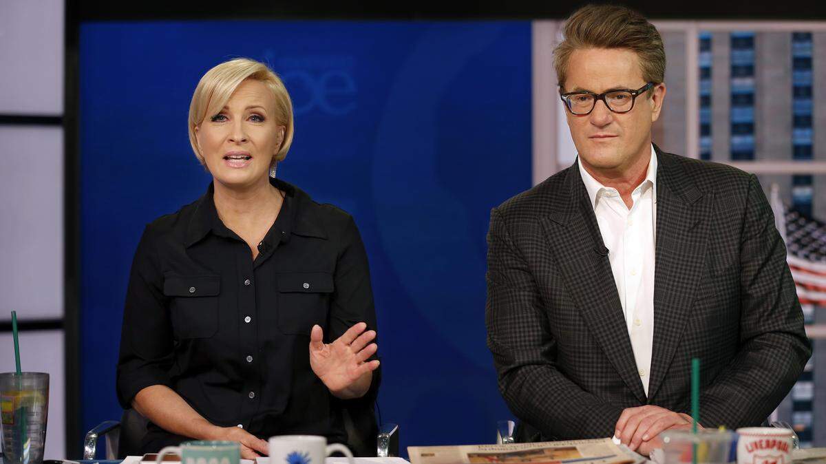 Mika Brzezinski and Joe Scarborough, shown on March 29, 2017, are co-hosts of MSNBC’s “Morning Joe” which is usually recorded at NBC News studios in Rockefeller Center.