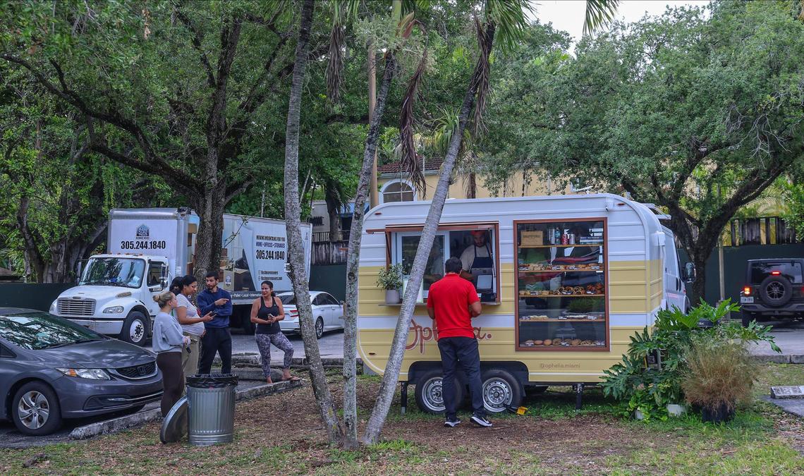 Customers wait for their orders at Ophelia, which is busiest on the weekends.
