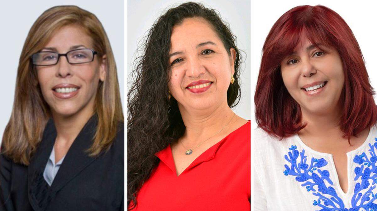 (Left to right) Griselia Digiacomo, Karina Pacheco and Lily Stefano are running for a vacant seat on the Medley Town Council in a March 2 special election.