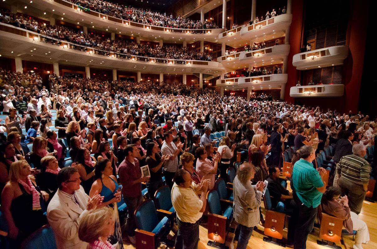 A crowd inside the Broward Center for the Performing Arts. The Fort Lauderdale venue has hosted everything from touring Broadway shows like “Hamilton” to pop concerts by Tony Bennett.