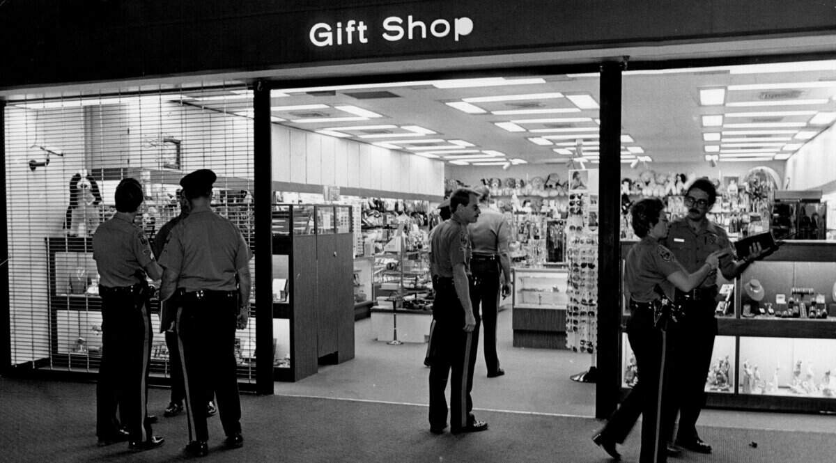 A generic gift shop at MIA in the 1970s.
