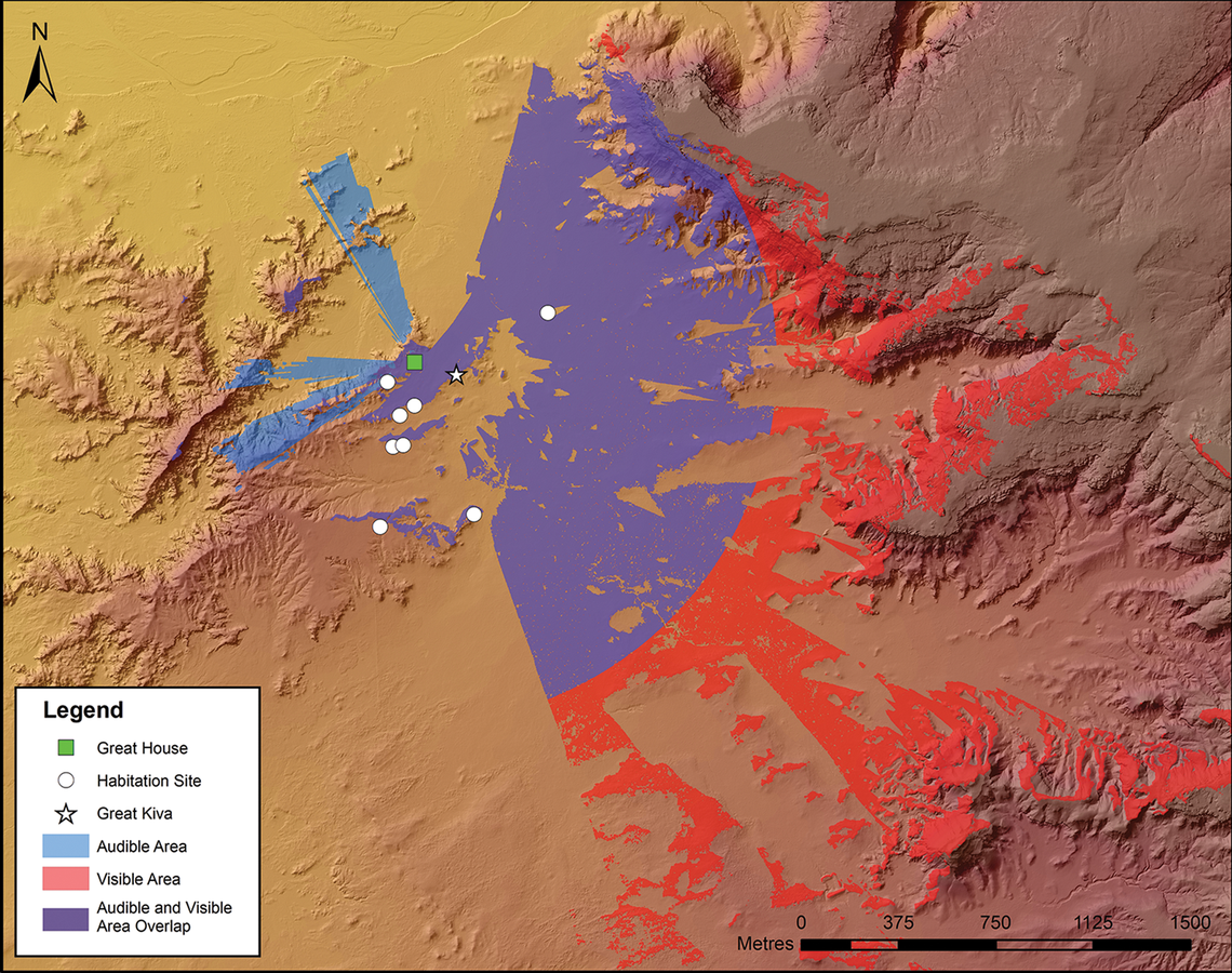Using geographic mapping, the researchers could tell which communities could hear a conch-shell if it was blown from a great house.