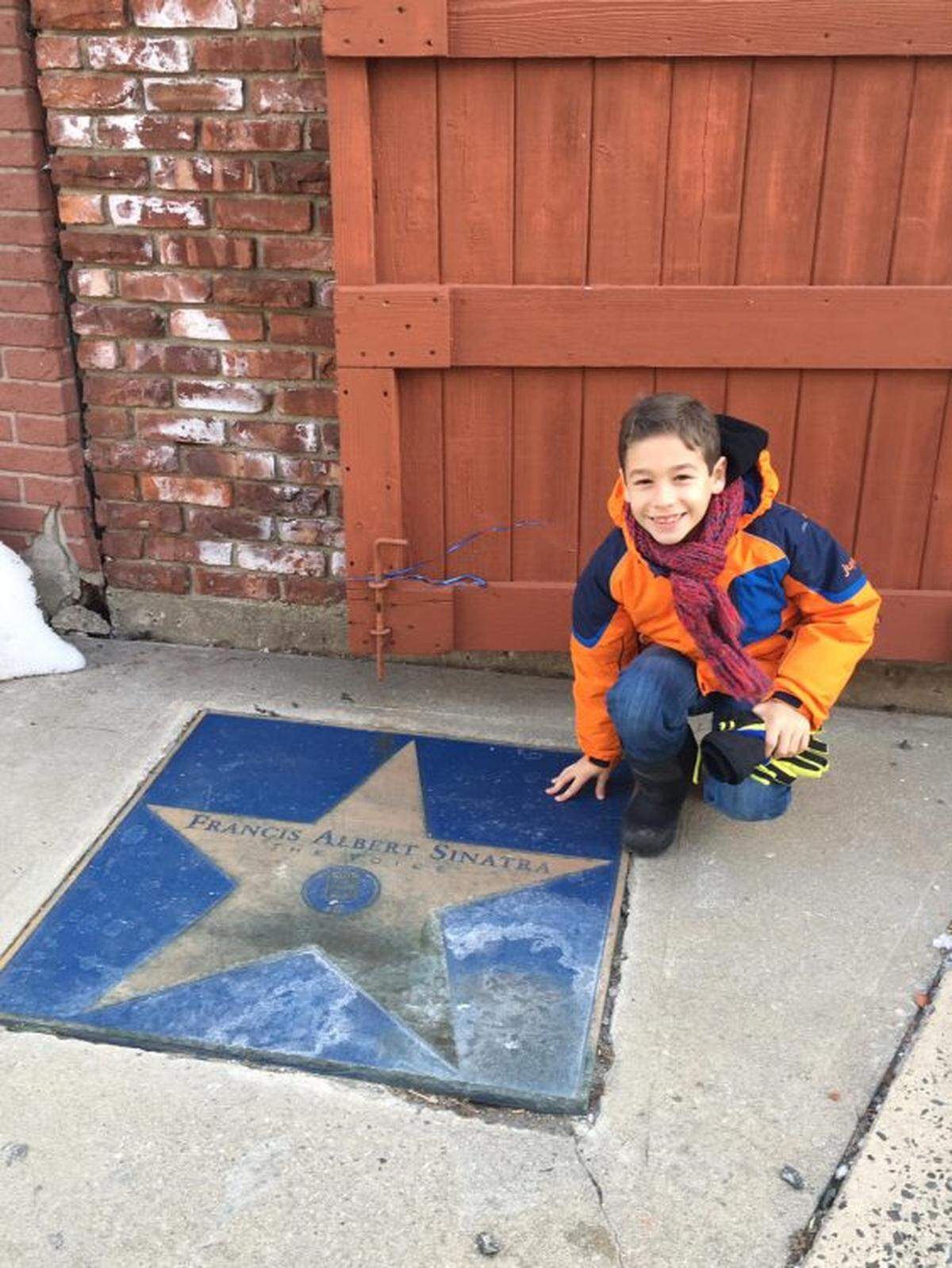 Pianist Brandon Goldberg on his 10th birthday visits the Hoboken, New Jersey, birthplace of his idol, Frank Sinatra.
